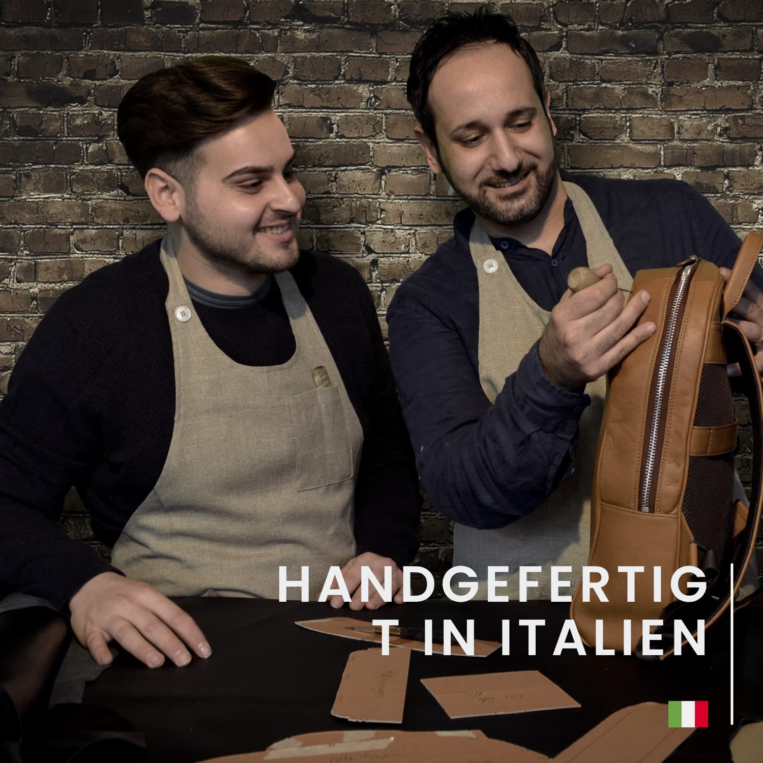 Maruse Leder Schreibtischunterlage – Italienisches Vollleder – Für Büro & Home Office Schreibunterlage – Handgefertigt in Italien – Schwarz