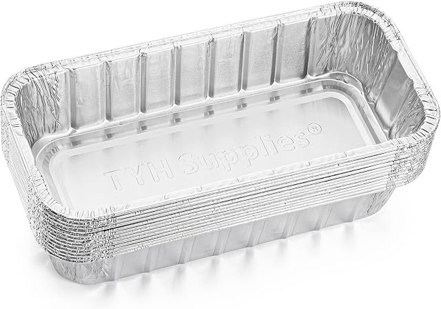 20 Pack Grease Drip Pan Liners | Compatible with Weber Genesis II LX 400 & 600, Summit 400 & 600 Gold & Platinum 6-burner Series, SmokeFire EX4, EX6 | Disposable Aluminum BBQ Drip Tray | 11 x 5 Inch