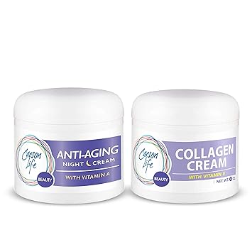 Amazon Com Carson Life Day Night Kit Collagen Beauty Cream With Vitamin E Anti Aging Night Cream 4 Oz Marvelously Rejuvenate Skin Prevent Wrinkles Keep Your Skin And Face