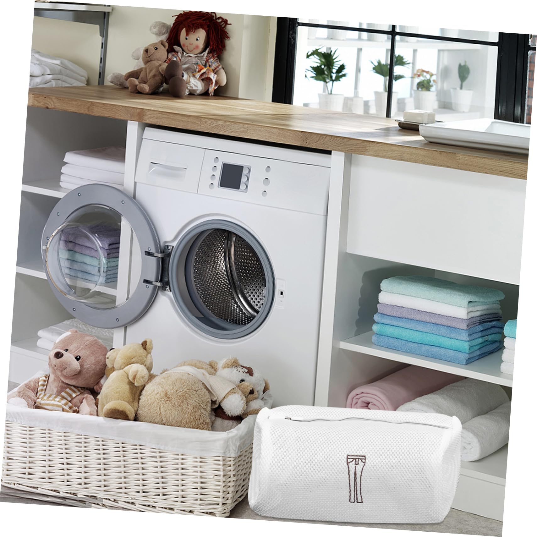 CHILDWEET 6pezzi Sacchetto per Bucato in Rete Ricamato per Lavatrice Sacchetto Riutilizzabile per Lavaggio di Vestiti Biancheria Intima Pantaloni