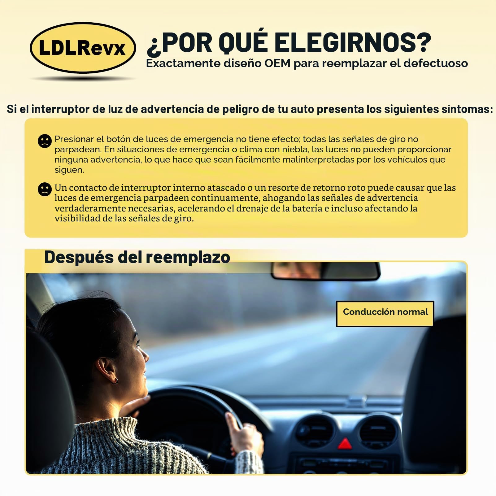 Interruptor de luz de advertencia de peligro para León 2000-2006 1M0941509B Compatible con Toledo 1999-2004 1M0941509A
