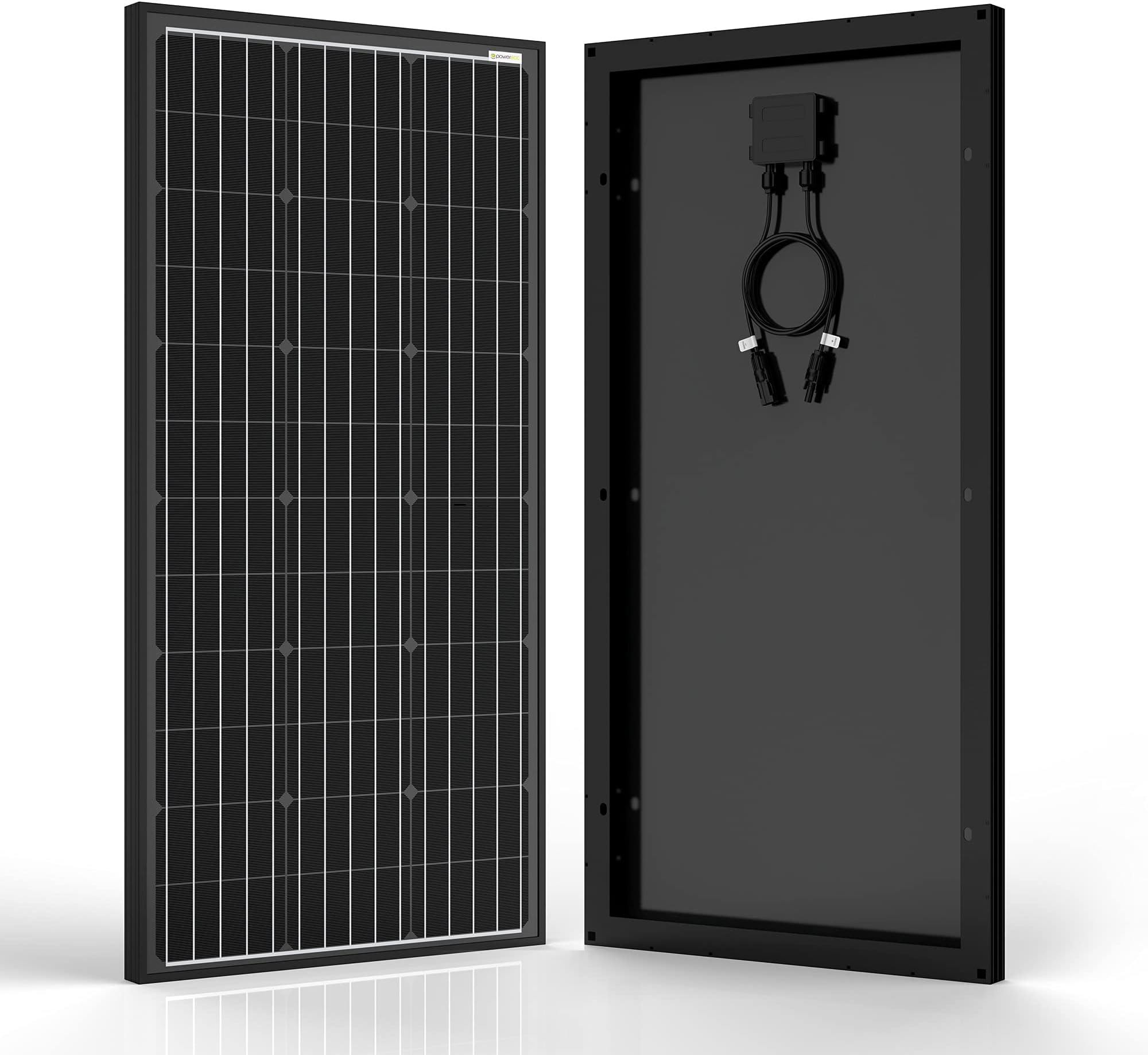 PowerECO 200 Watt 12V Monocrystalline Solar Panel with Solar Connectors, High Efficiency Module PV Power for Battery Charging Boat, Caravan, RV and Any Other Off Grid Applications(1 Pack)