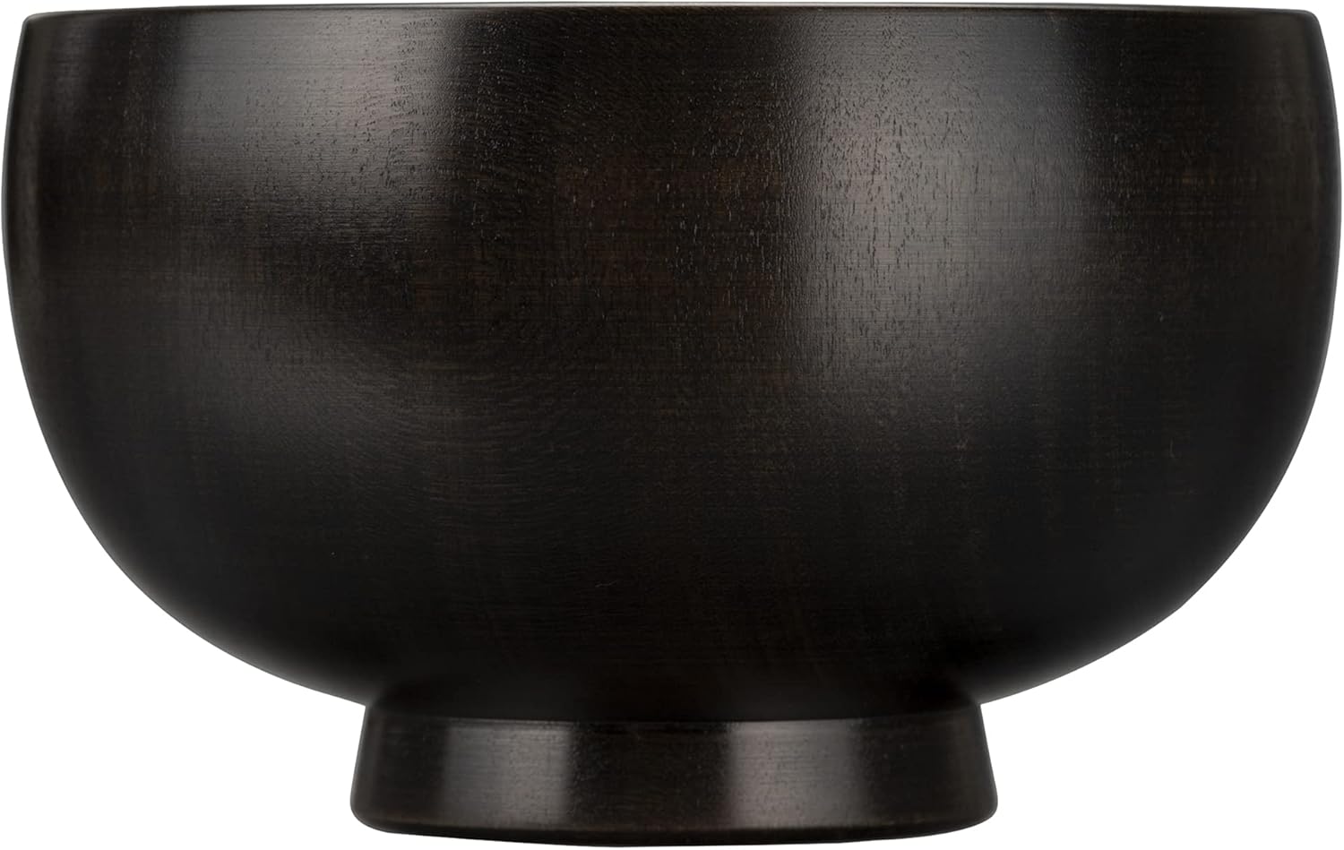 Yamanaka Lacquerware Shirasagi Wood Soup Bowl, Shirasagi Bowl, M, Approx. 4.3 inches (11 cm), Sakura, Jet Black, Made in Japan