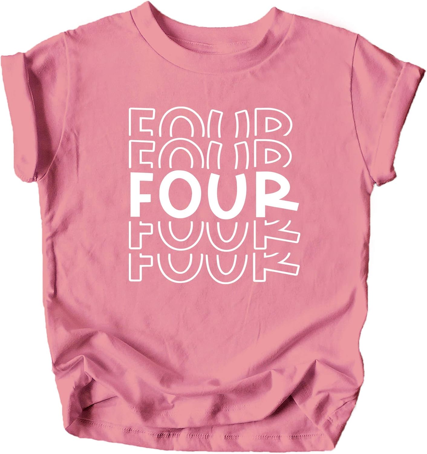 Olive Loves Apple Bold 4th Birthday Explosion T-Shirts and Raglans for Girls and Boys Fourth Birthday Outfit