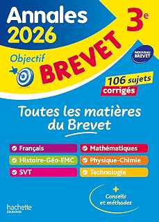 Annales Brevet 2026 - Tout-en-un 3e - sujets et corrigés