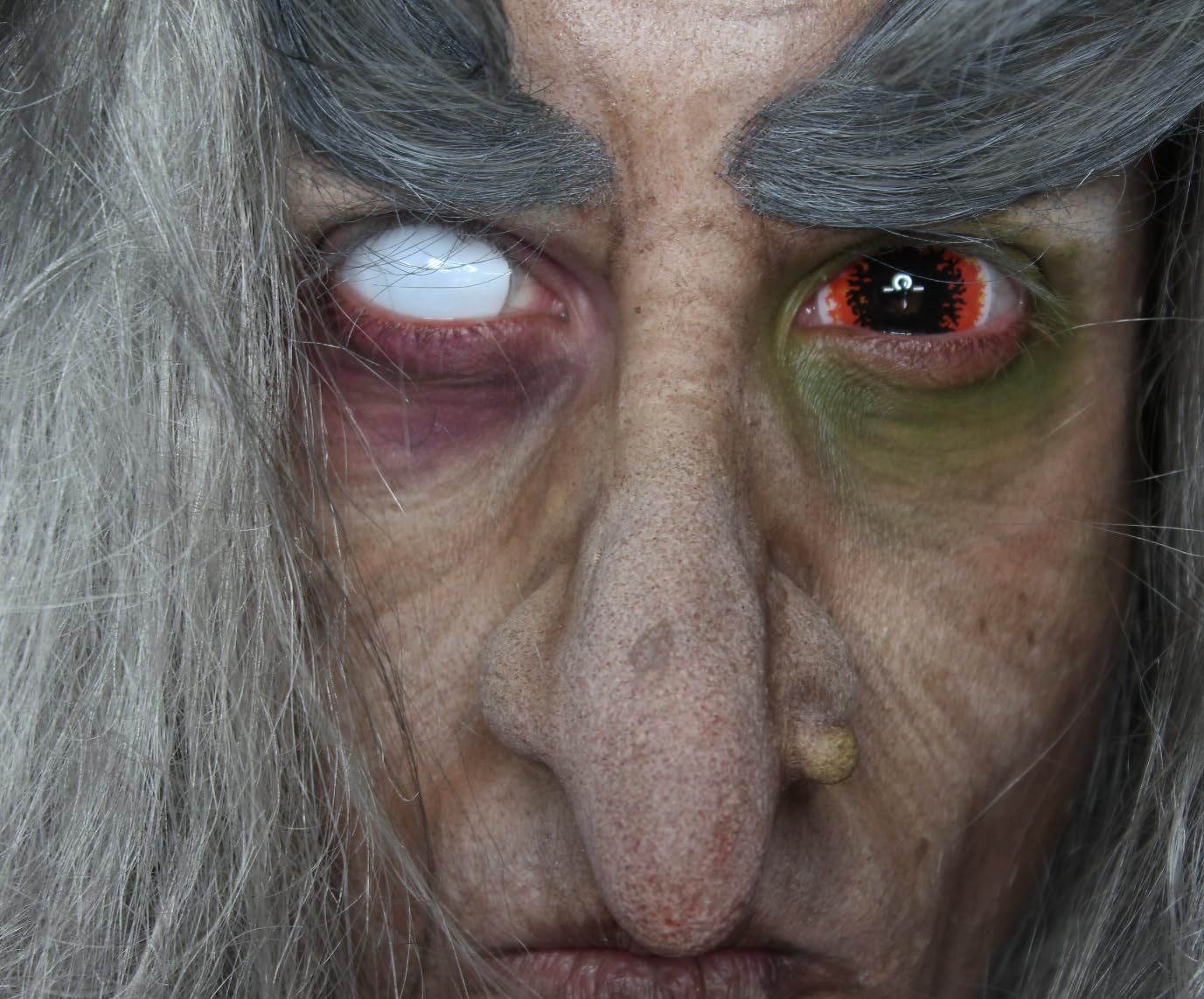 Soczewka kontaktowa twardowkowa - Blind White - 1 para 2 soczewek - Do uzytku przez 1 rok - Bez mocy - COSPLAY - HALLOWEEN