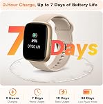Montre intelligente pour les femmes hommes, Alexa intégré, 1.83" HD Fitness Tracker à écran tactile avec appel Bluetooth, Fitting Watch avec moniteur de sommeil, 100+ Modes sportifs, IP68 Smartwatch étanche pour Android iOS