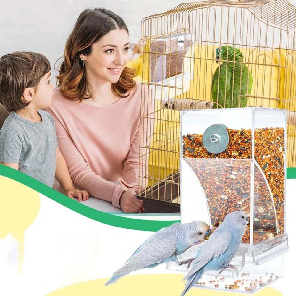 Mangiatoia Automatica Per Uccelli Con Design Trasparente, Comoda Per - 4