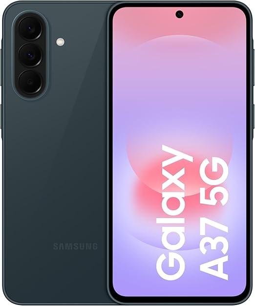 سامسونج هاتف ذكي جالكسي ايه 37 5G بنظام تشغيل اندرويد، ذاكرة تخزين 256GB، ذاكرة RAM 8GB، 6 تحديثات لنظام التشغيل، شاشة كبيرة، كاميرا 50MP، عمر بطارية طويل، رمادي واخضر رائع - ضمان لمدة عام / اصدار