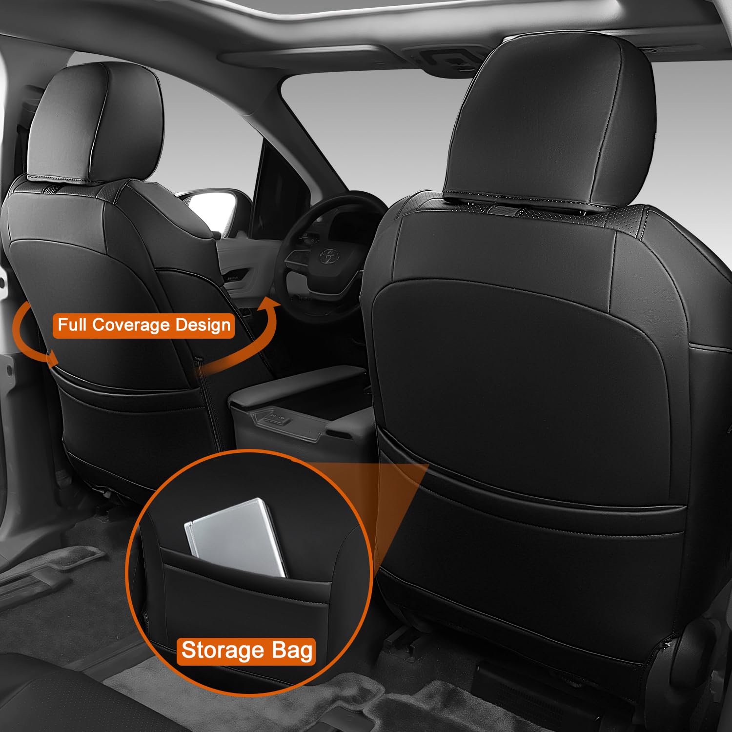 PTYYDS Funda de asiento de coche compatible con Toyota Sienna 2021-2023, protector de asiento de coche de repuesto para Sienna XLE 7 asientos Woodland Edition, XSE, accesorios Platinum (fibra de