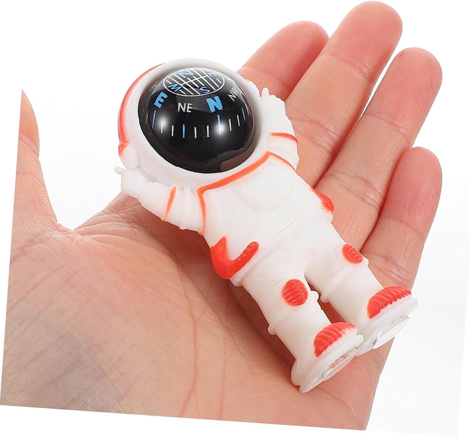 Mini Astronaut Compass Car Dash Decoration Portable Vehicle Compass for Dashboard Orange Compact Outdoor Navigation Accessory