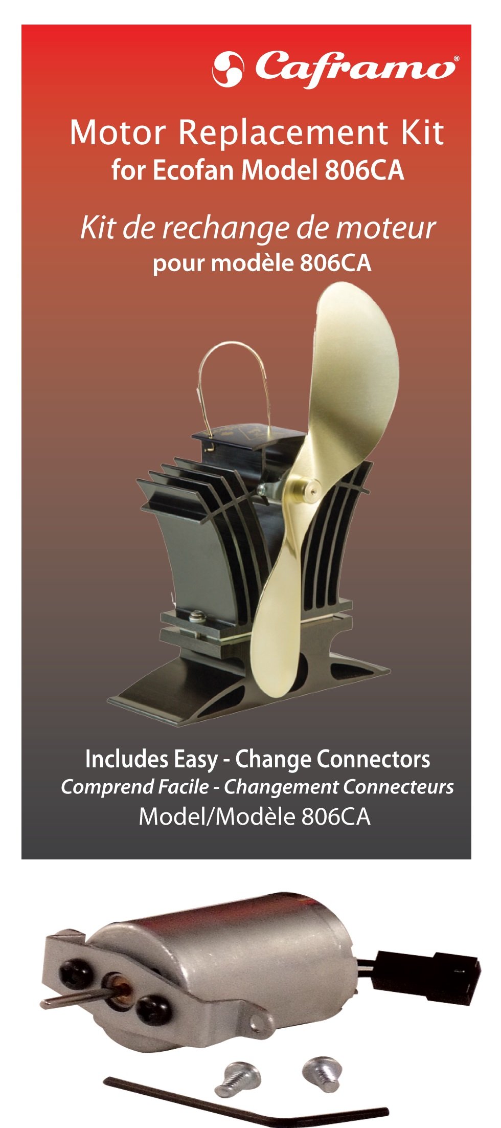 Caframo Limited MRKCA03BX Ecofan Two Bladed Low Temperature Motor Replacement Kit for Model 806CA