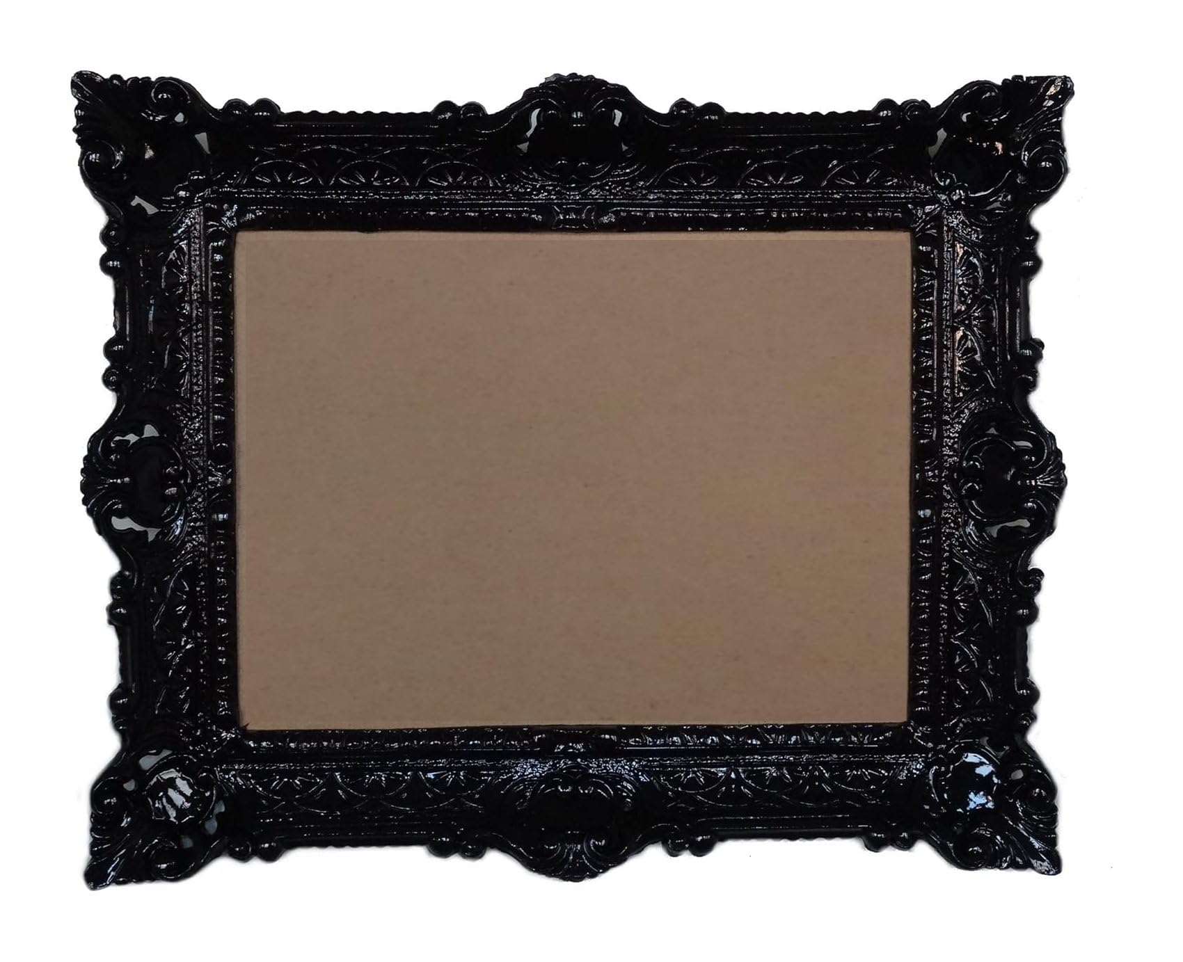 Cadre baroque 50R noir vintage à aspect vieilli haut de gamme