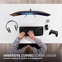 Vista 3 de ViewSonic VX2418C Monitor curvo para juegos de 24 pulgadas 1080p 1ms 180Hz con FreeSync Premium, cuidado de los ojos, HDMI y DisplayPort