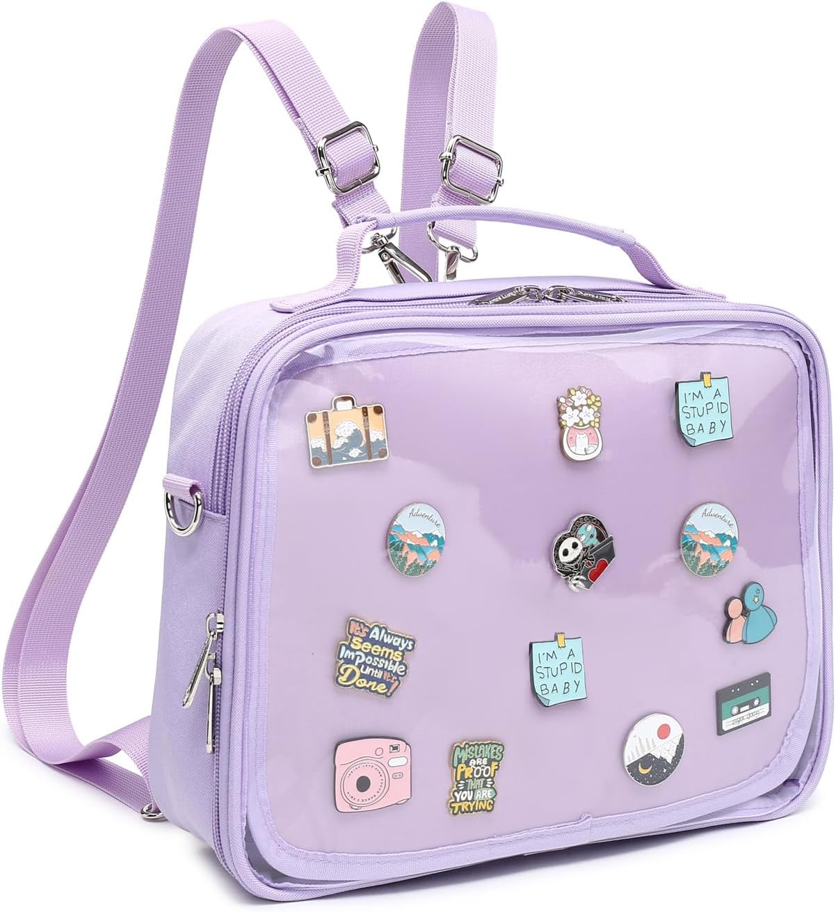 CHERRY SAUCE Dopamine Color Ita Bag Backpack Satchel Oxford Crossbody Messenger Shoulder Bag