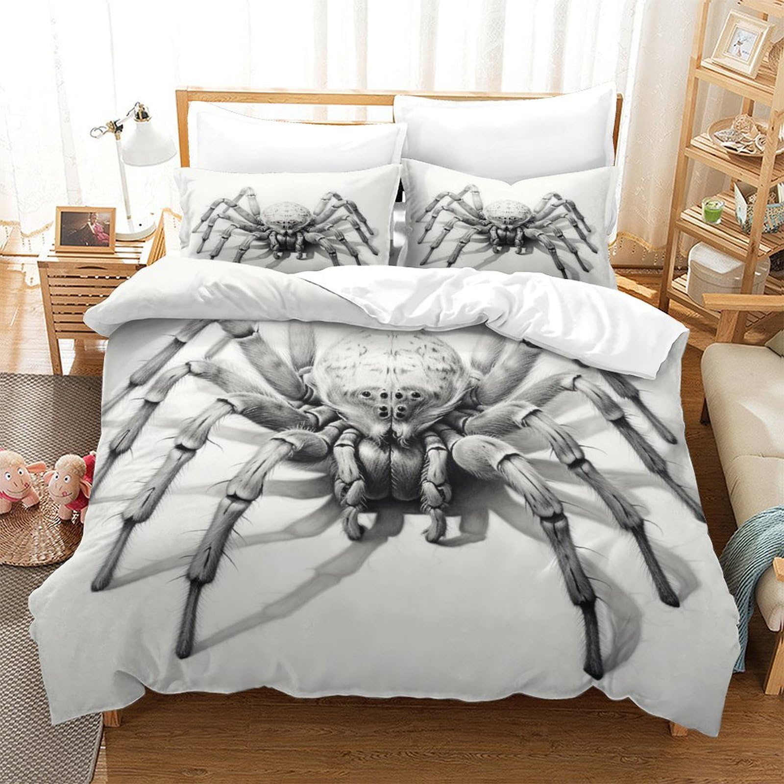 Housse de couette 140x200 microfibre de qualité hôtelière avec taies