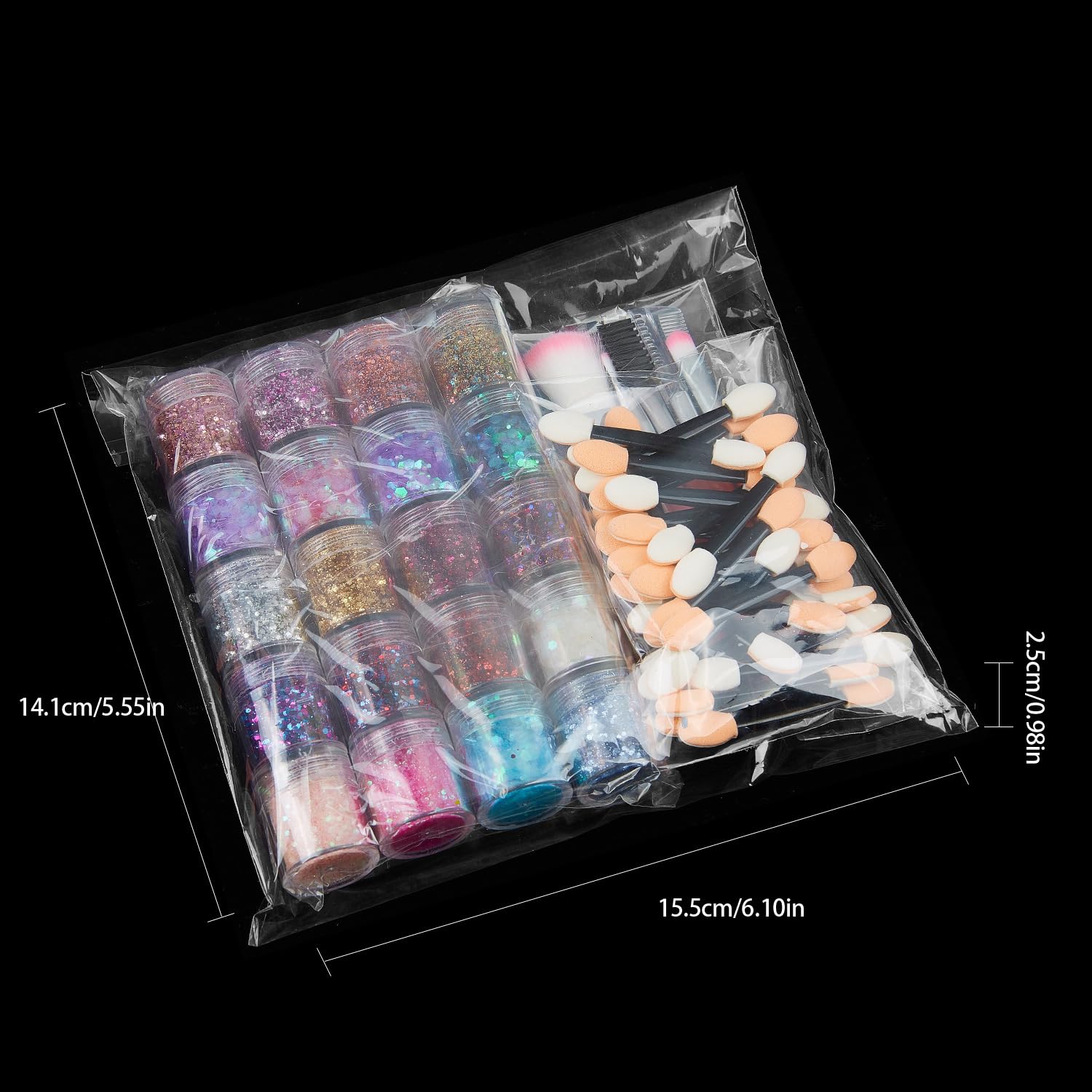 12 Colors Nail Art Glitter Nail Sequins Glitter Metallic Shining Flakes Sequins Manicure Tips with Brushes Nail Art DIY at Home Nail Decorations Halloween Christmas Makeup