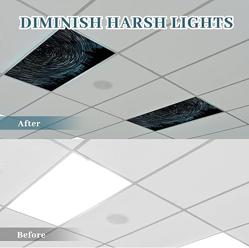 Miniatura 8 de Patelai Cubierta de luz fluorescente de 4 x 2 pies para luces de techo, cubierta de luz magnética con 10 imanes, filtros de luz fluorescente para