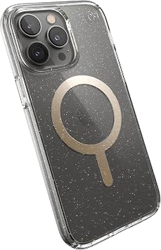 Speck Presidio Perfect Clear Case for Apple iPhone 14 Pro Max - Gold Glitter