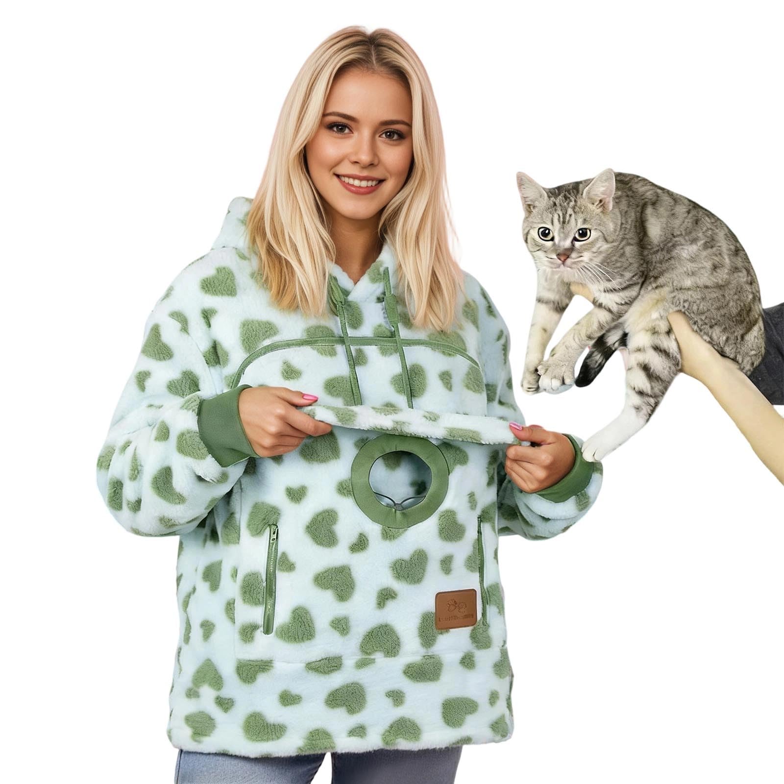 Pull à Capuche pour Femmes-Sweat à Capuche Polaire Oversize Confortable Veste doublée Douce pour Tenue hivernale décontractée Pull Femme dédié Quotidien