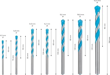 اكسسوارات المهنية بوش 7 × الخبراء CYL-9 مجموعة الحفر MultiConstruction (للخرسانة، Ø 4-12 mm، مطرقة الحفر التبعي)