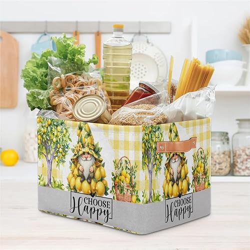 Vista 154 de Cestas de almacenamiento con asas, cubo de almacenamiento rectangular de tela rectangular plegable de juguetes para armario, estantes, lavandería, C