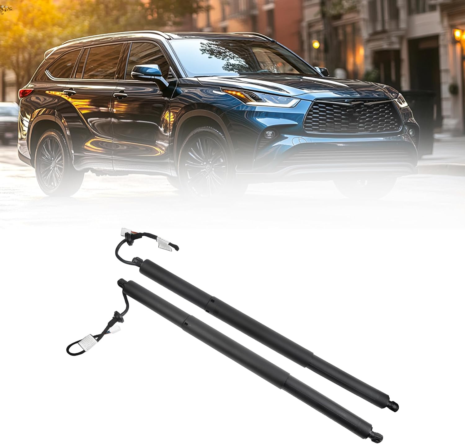 Dasbecan Tail Gate Lifter Support Cylinder Compatible with Toyota Highlander 2020-2023 Electric Rear Hatch Lift Liftgate Replace 68920-0E050 D3310L LH 68910-0E070 D3310R 689100E130 RH 2PCS