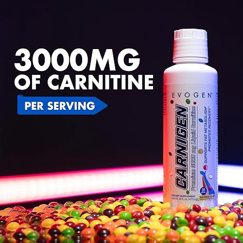 Miniatura 4 de Evogen Carnigen Premium L Carnitine Liquid  Suplemento L Carnitina 3000  Suplemento de carnitina L para el metabolismo y recuperación de la grasa