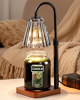 Marycele Black Candle Warmer Lamp with Timer & Dimmer Adjustable Height for Candle Jars, Mothers Day Gifts for Mom Birthday Gifts for Women Sister, Wax Candle Lamp Warmer Home Decor with 2 Bulbs