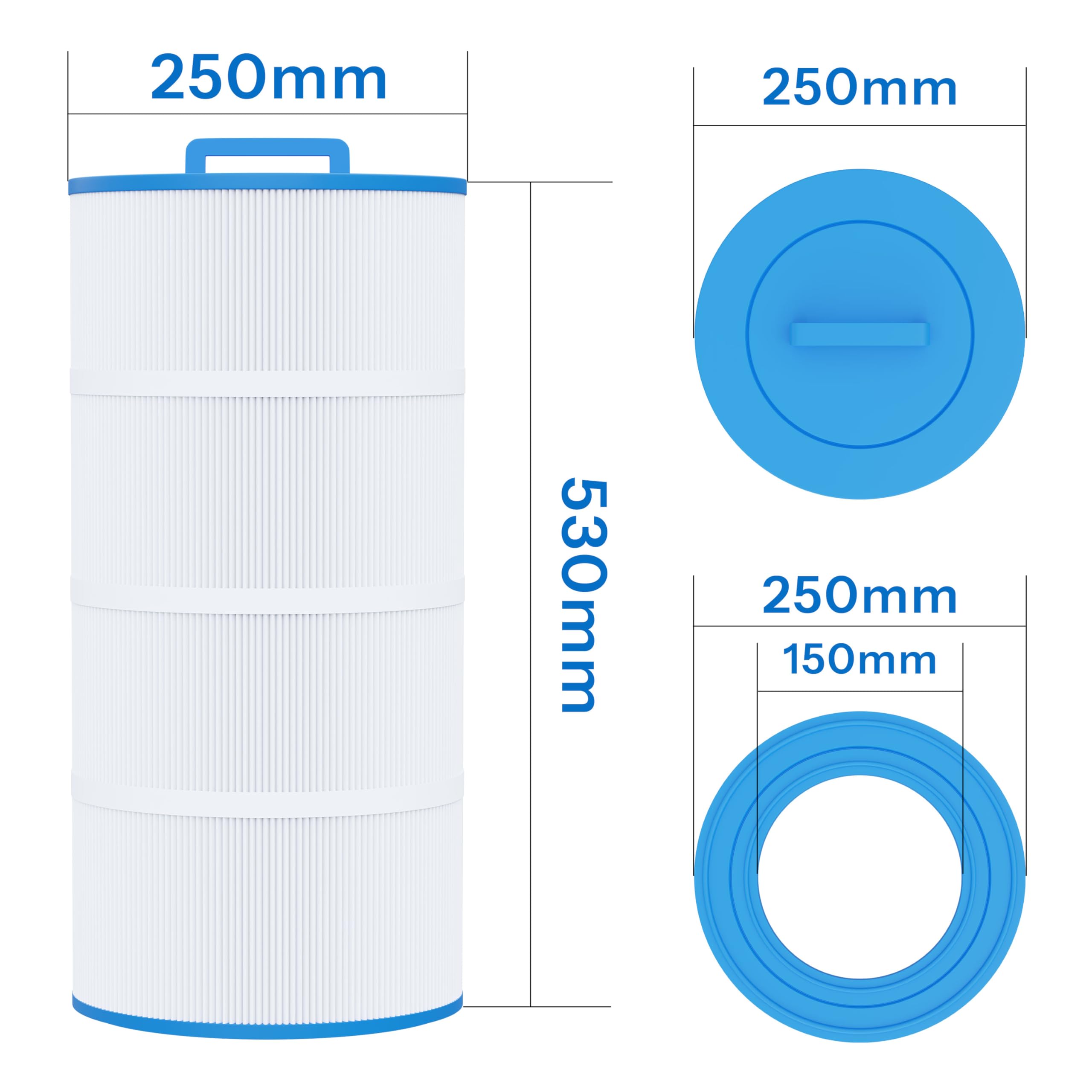Cartucho de filtro compatible con Waterair® CW150 para piscina, 1 paquete