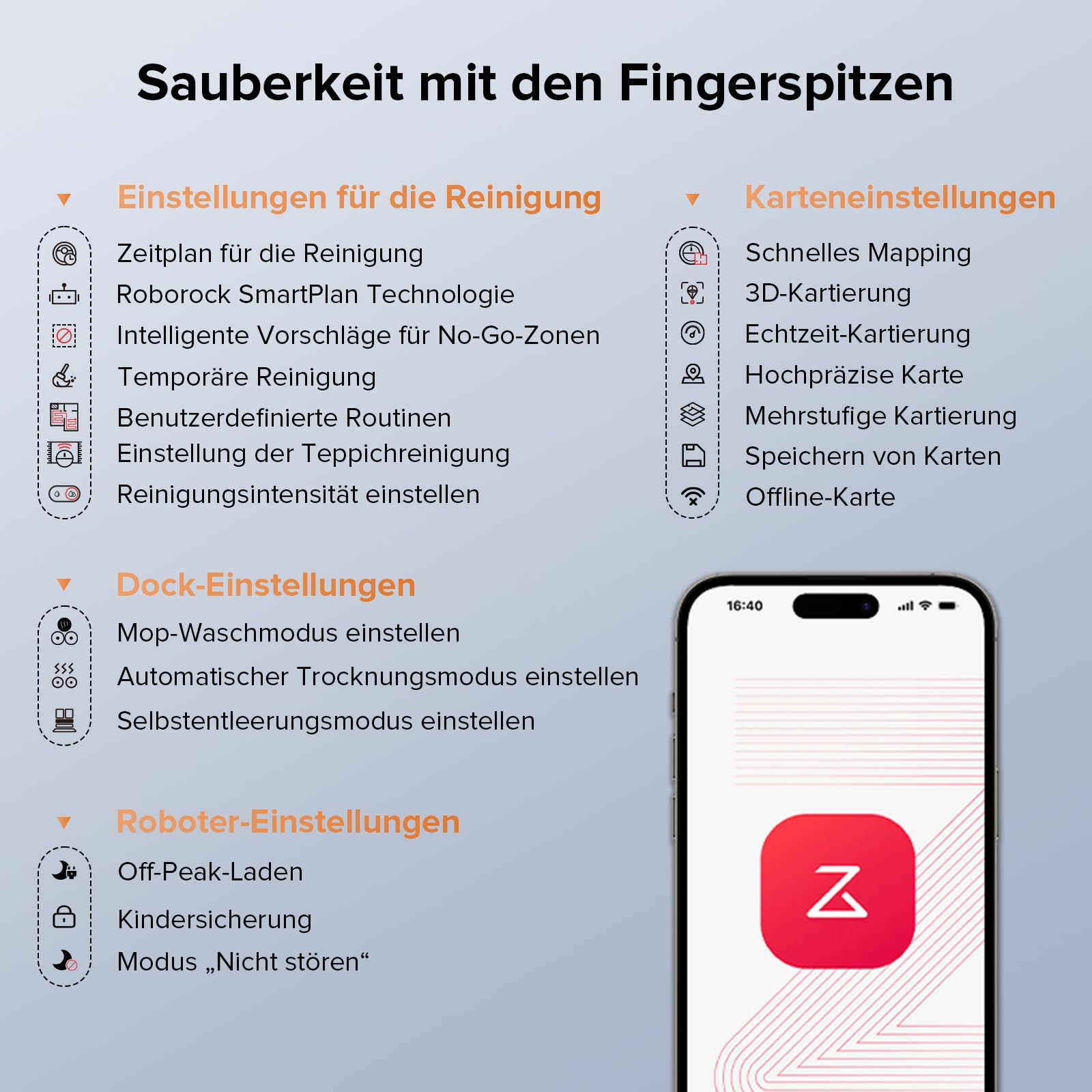 roborock Qrevo Edge S5A Saugroboter mit Wischfunktion,Dual Anti-Tangle-System,18.500Pa,FlexiArm Design Kantenreinigung, Hebarem Wischmopp,75℃ Heißwasser-Moppwäsche (Schwarz)