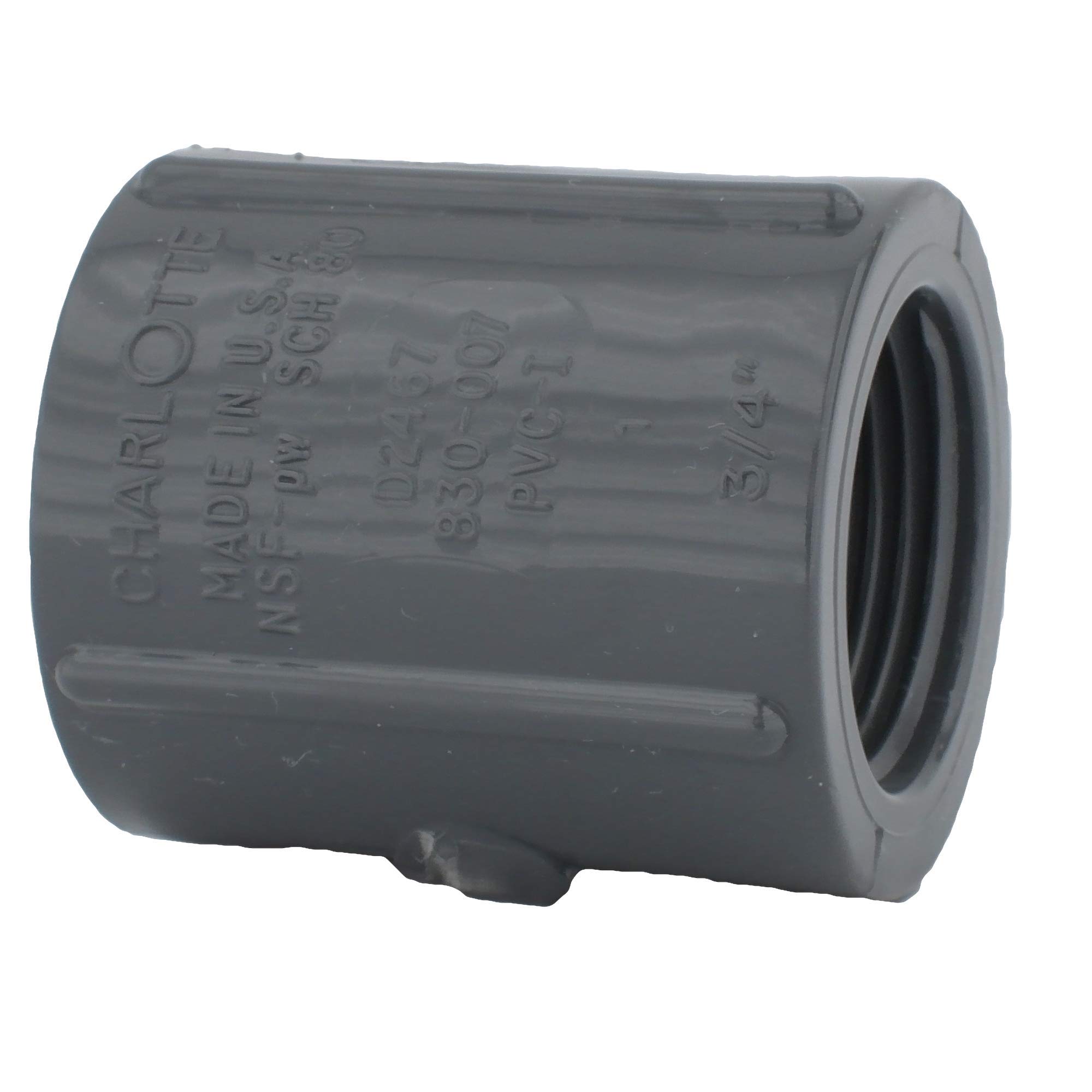 CHARLOTTE PIPE 3/4 PVC SCH 80 Coupling FPTXFPT Pressure (25 Unit Box)