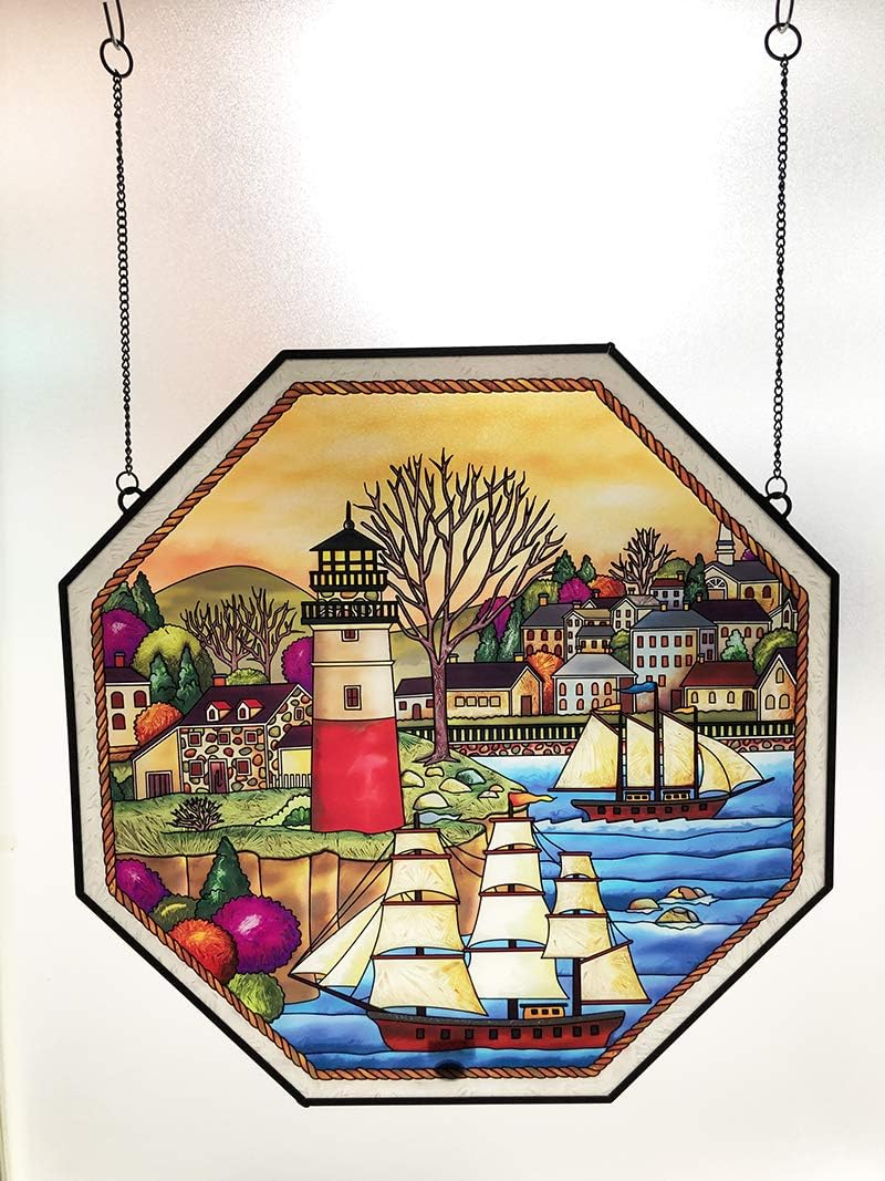 Buy AMIA Studios Harbor Village 6479 Stained Glass Suncatcher Marine