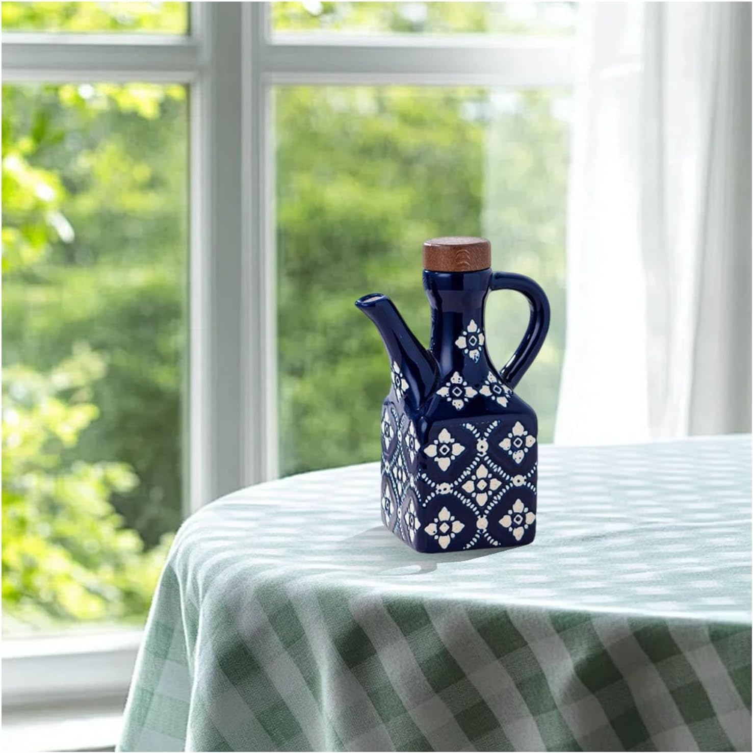 Ceramic Oil & Vinegar Dispenser Set, Stylish Condiment Bottle For Kitchen, Soy Sauce & Dressing Pourer, Perfect For Home Cooking & Dining