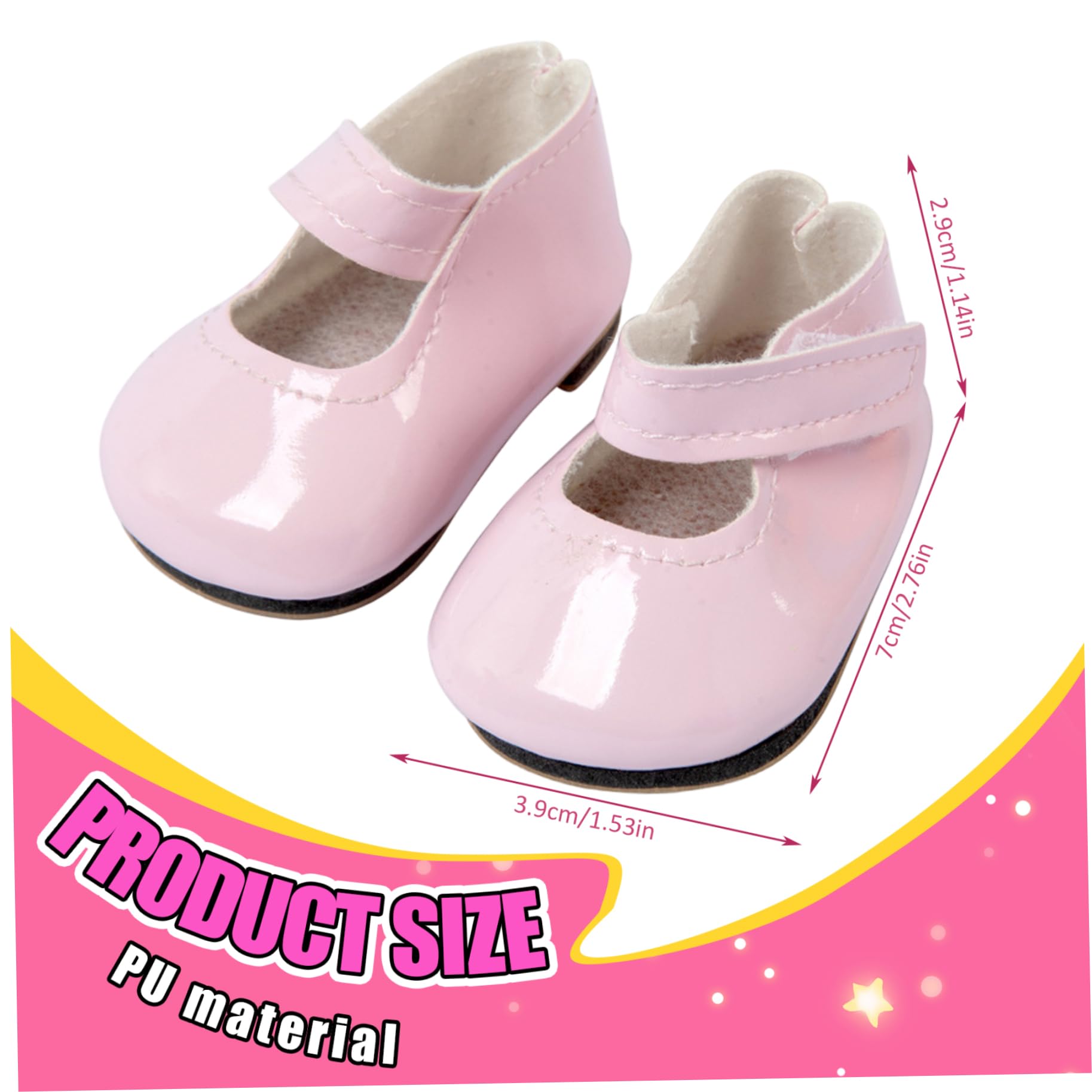 Scarpe per Bambole 1 Paio di Scarpe da Bambola Decorative in PU da 18 Pollici di Ricambio per Accessori Mini casa, Decorazioni per la casa