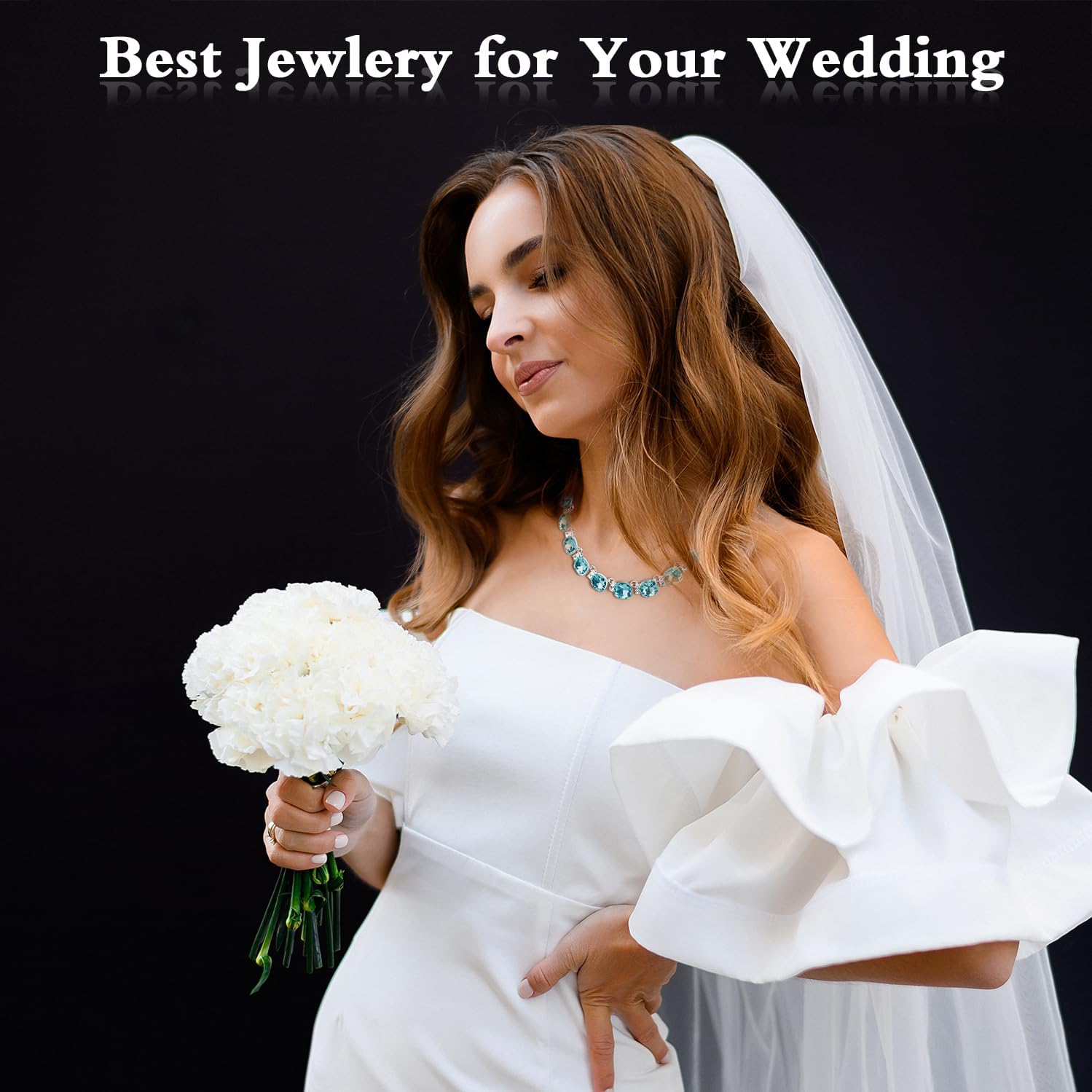 Crystal Statement Necklace Glass Crystal Collar Choker Necklace for Women Bridal Necklace Costume Jewelry Necklaces for Women - Image 3