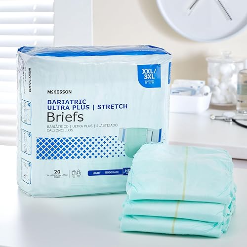 Miniatura 8 de McKesson Ultra Plus - Calzoncillos elásticos, 20 unidades, XXL3XL, 58-77 pulgadas, pañales para adultos para incontinencia, absorción pesada,