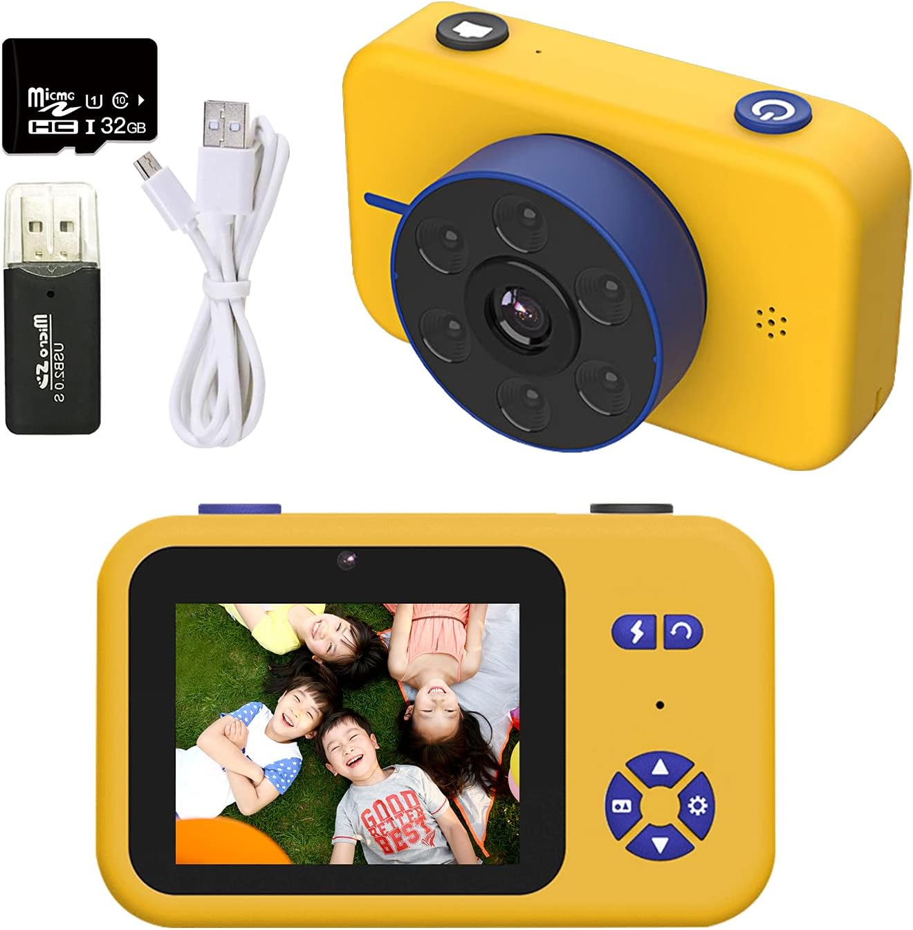 Amazon Co Jp Ronhan 子供用 デジタルカメラ トイカメラ 子供用カメラ キッズカメラ 5000万画素 4kフルhd 2 4インチips画面 6ledランプ搭載 Usb充電 Mp3 写真 動画 連写 タイマー撮影 耐衝撃性 操作簡単 ミニカメラ 子供プレゼント 子供の日 誕生日 知育 教育 男女兼用