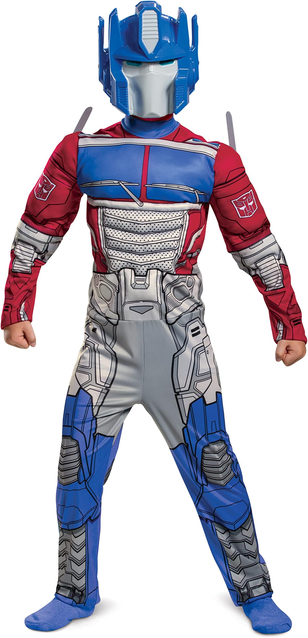 Kid's Transformers Optimus Prime Muscle Costume - Child Optimus Cosplay Outfit - Boys & Girls Transformers Costumes M