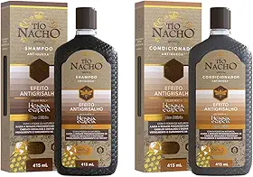 Tío Nacho Shampoo e Condicionador Antigrisalho, Geleia Real e Henna Egípcia, Uso Diário, 415ml, Kit com 2