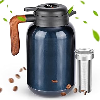 Dreamhigh 2L Insulated Colander Bottle Coffee Maker Without Leakage or Drops for Coffee, Tea and Milk