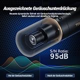 TONOR Micro Cardioïde Dynamique USB/XLR avec Bras de Support pour PC, Micro PC Gamer, Microphone de Studio pour Podcasting, Gaming, Streaming, Prise Casque 3,5 mm, Bouton Mute, Câble 200 cm, TD510+ - 3