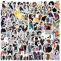 Vista 1 de Paquete de 64 calcomanías de Kdrama, póster de ídolo de álbum Kpop, calcomanías de vinilo impermeables para botella de agua, laptop, teléfono