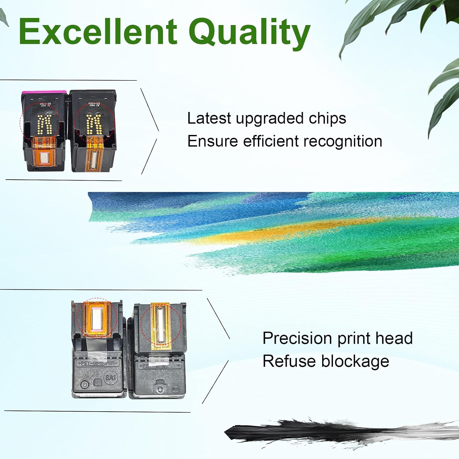 46XL Ink Cartridges Set Compatible for HP 46 XL Ink with Chip Work for HP Deskjet Ink Advantage 2020hc 2029 2520hc 2529 4729 Printers (1 Black)