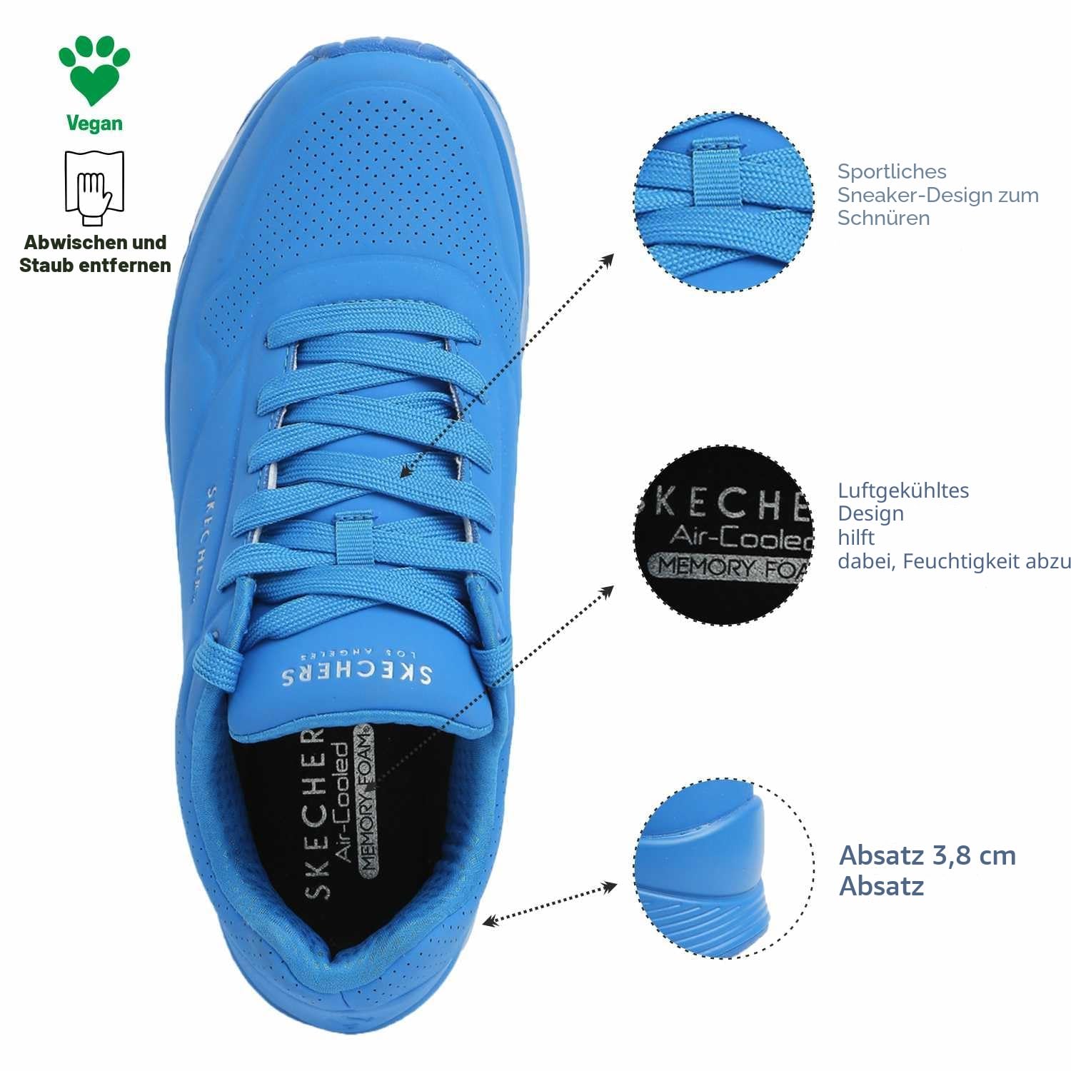 Skechers Herren Uno Stand On Air Sneaker – Bild 5