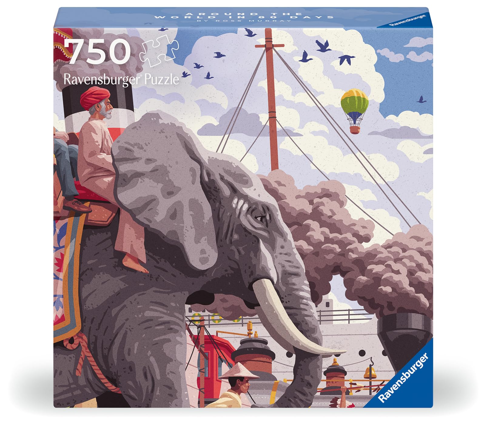 Image secondaire de Puzzle Ravensburger 750 pièces - Le Tour du Monde en 80 Jours - Art & Soul