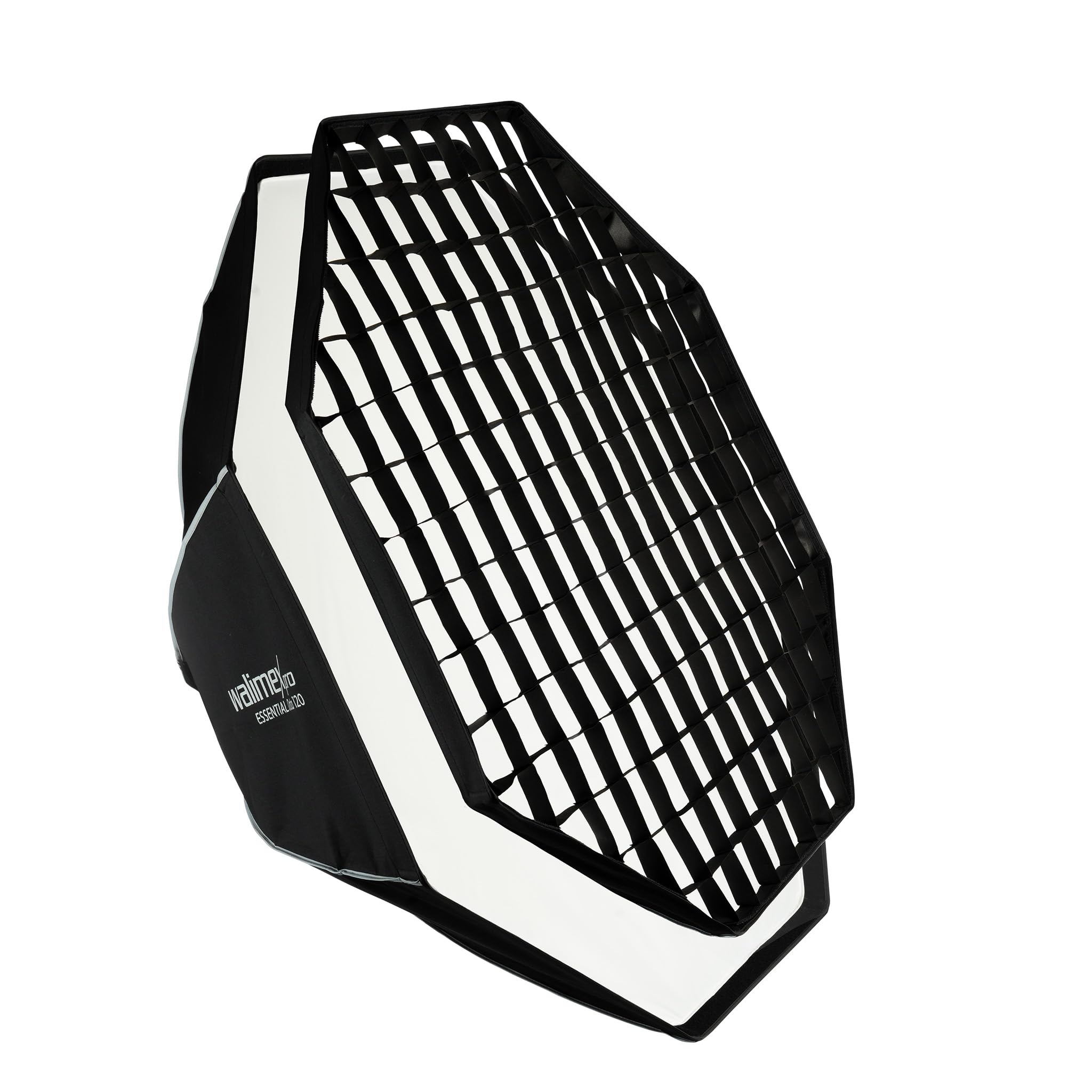 Walimex pro Essential Softbox Octagon 120 cm, Rotation à 360°, Montage Facile, avec Grille, Adaptateur Bowens et Sac de Transport, idéal pour Les Portraits et Les Prises de Vue de beauté