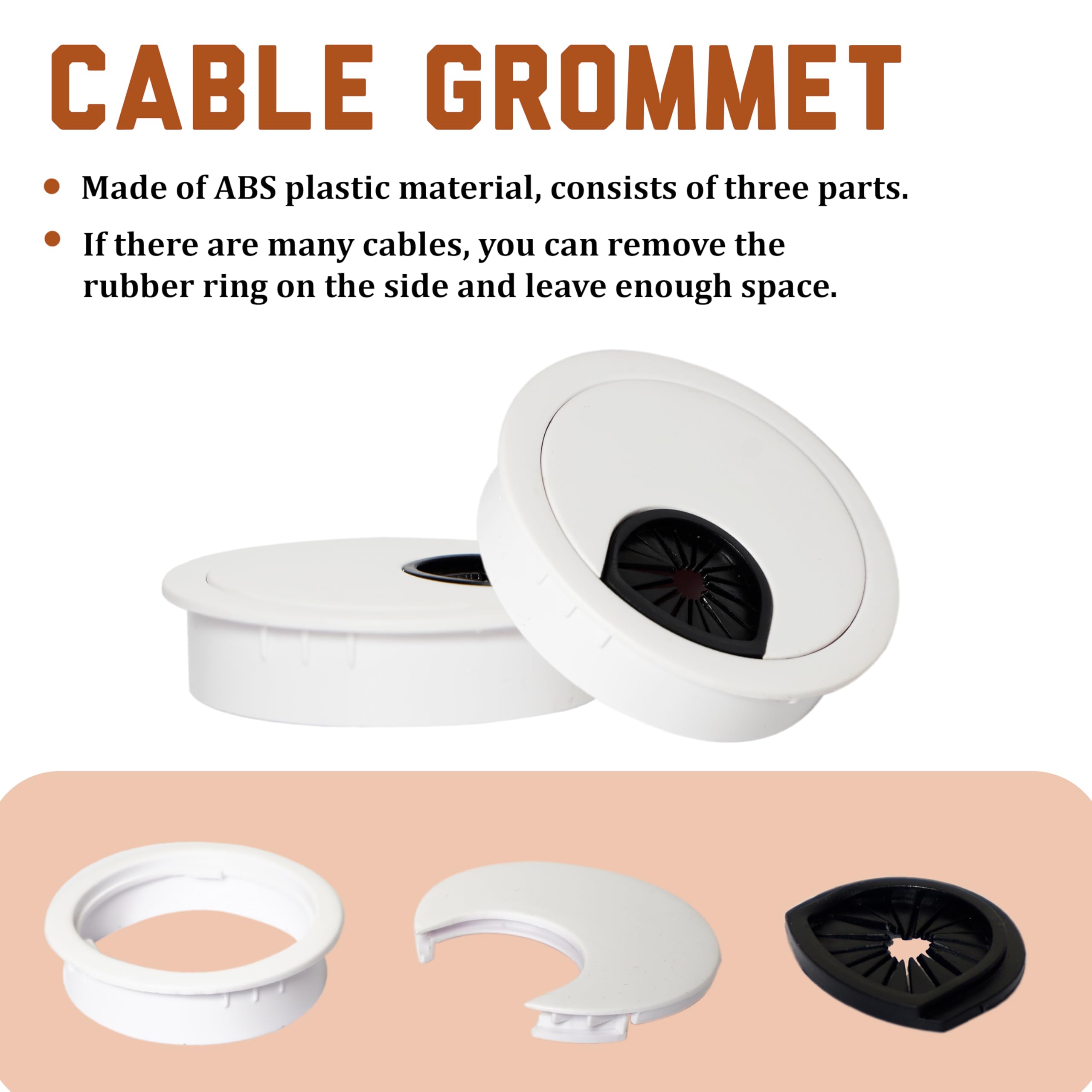 Desk Cable Grommets - Organize Your Cables! -6