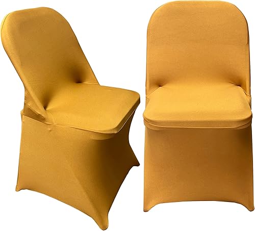 Vista 64 de HAINARverS Fundas para sillas plegables de elastano elástico, 30 unidades, protector universal para sillas para bodas, fiestas, banquetes