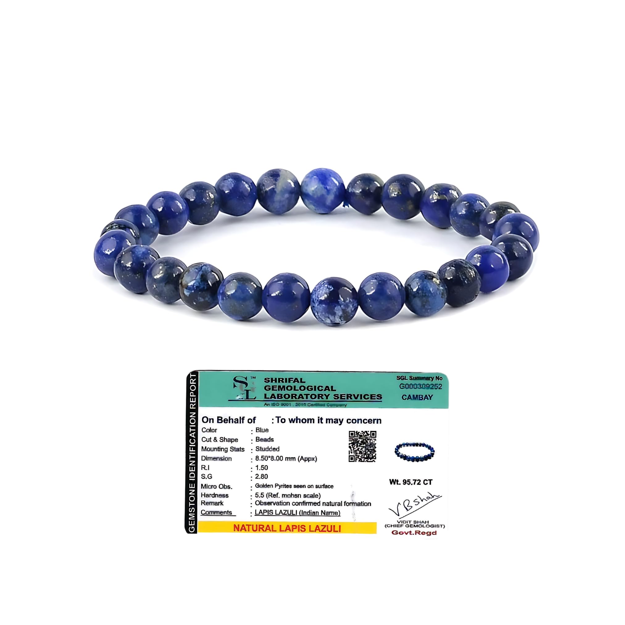 Ikka Jewels Premium Lapis Lazuli Bracelet for Men & Women - Ensures Success & Wisdom - Improves Relationships & Immunity - Certified 8mm Beads (B0DCGJWFTK) Amazon Price History, Amazon Price Tracker